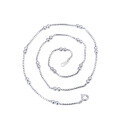 wholesale S925 Sterling Silver Women's Necklace Chain Without Pendant Men's Bead Chain Collarbone Chain High-End Sense Sweater Chain Plain Chain-0-21