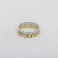 wholesale 9K gold jewelry manufacturer wholesale, fashion ins-style two-tone two-piece ring set with moissanite-0-1