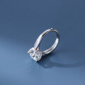 wholesale S925 Sterling Silver Fresh and Sweet Ins Style Niche Design Exquisite Diamond-Inlaid U-Shaped Ring R02643-0-4