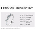 S925 Sterling Silver D Color Moissanite Ring, Sparkling Starry Design-0-11