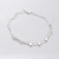 wholesale S925 Sterling Silver Women's Bracelet Korean Japanese Simple Sweet Dainty Student Personality Versatile Lover Best Friend Anklet Gift-0-2