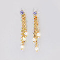 wholesale S925 Sterling Silver Summer New Japanese Style Elegant Long Tassel Premium Earrings-0-2