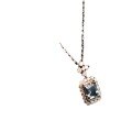wholesale S925 sterling silver aquamarine necklace for women, French-style blue topaz collarbone chain, new trendy design in 2021-0-4