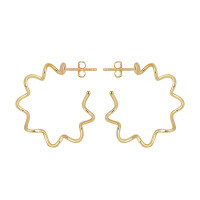 wholesale 14K gold and S925 sterling silver minimalist hoop earrings, creative earrings, factory direct wholesale-Platinum 3.01g>925 silver