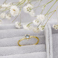 wholesale S925 Sterling Silver Plated 14K Gold with London Blue Gemstone Twisted Shank Ring for Women, Direct from Source Factory-0-3
