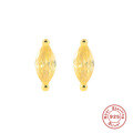 wholesale S925 Sterling Silver Colorful Marquise Single Diamond Stud Earrings,ins-0-5