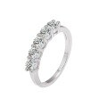 wholesale 925 Silver Classic Seven-Star Seven-Diamond Five-Diamond Row Ring Korean Style Fashion Seven Princess D Color Ultra-White Moissanite Ring for Women-0-0