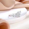 wholesale S925 Sterling Silver Adjustable Zircon Ring, Popular Foreign Style Openable Women's Wedding Band-0-2