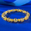 wholesale S925 Silver New Style 8mm Transparent Citrine Cat Eye Bracelet for Women, Gift Bracelet, Light Luxury Celebrity Style-0-0