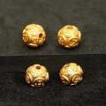 wholesale Sand Gold Color-Preserving Eight Directions Wealth Coin Round Bead Accessory Ancient DIY Six Mantra Separator Bead Lucky Bead-0-3