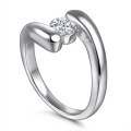 wholesale S925 Sterling Silver SKA Amazon Best-Seller Women's Ring, Creative Cross-Border E-Commerce Fashion Halo Diamond Ring for Women-0-4