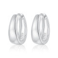 wholesale 925 Sterling Silver Plain Hoop Earrings, Circle Earrings, Light Luxury High-End Ins Style Korean Earrings Wholesale-0-14