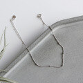wholesale S925 Sterling Silver Korean-style Minimalist Cross Chain with Tiny Beads Anklet Foot Jewelry for School Girls-0-1
