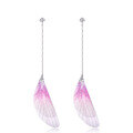wholesale S925 metal new chic style earrings for women exaggerated round face slimming long drop tassel accessories-0-4