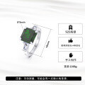 wholesale S925 Sterling Silver Ring, Luxury Top-Grade Ultra-Sparkling Zircon Ring, Elegant Emerald Zircon Ring-0-4