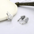 wholesale S925 Sterling Silver French Spring Summer Cat's Eye Stone Love Ear Studs Korean Version Sweet Gentle Style Versatile Earrings-0-2