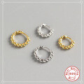 wholesale S925 Sterling Silver INS Minimalist Geometric Bead Stud Earrings Hoop Earrings-0-2