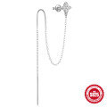 wholesale S925 Sterling Silver Chain Tassel Flower Diamond Earring Ear Wire Stud-0-6