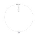 wholesale 925 Silver Exquisite Summer New Style Necklace Moissanite Invisible Transparent Line Mermaid Tears Collarbone Chain-0-24