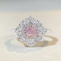 wholesale S925 Sterling Silver Full Diamond Lavishly Inlaid Pink Diamond Ice-Cut Ring for Women, Ins Style Minimalist Snowflake Ring-Yellow Diamond-CBJZ347 7