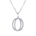 wholesale S925 Sterling Silver Diamond-Inlaid Lucky Number Necklace, Fashionable, Unique, Individualistic, Minimalist, Niche Design Collarbone Chain Accessory-0-4