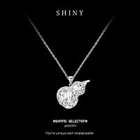 S925 Sterling Silver Gilded Gourd Pendant, Fashionable and Versatile-S925 Sterling Silver  925 Silver