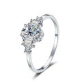 S925 Sterling Silver Geometric Moissanite Ellipse Couple Rings Wholesale-0-3