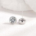 wholesale S925 Sterling Silver Bubble Moissanite Earrings, Minimalist Luxury Design, Eye-Catching Sparkle, Popular Women's Jewelry-0-1