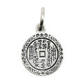 wholesale 925 Sterling Silver Chinese Style Shan Ghost Coin Phone DIY Artistic Retro Pendant Bagua Buckle Braided Red Cord Accessory-0-4