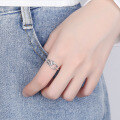wholesale S925 Metal Star Hollow-Out Ring Ins Korea Dongdaemun Open Heart Wrapped Fashion High-End-0-3