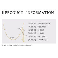 S925 Sterling Silver Butterfly Moissanite Layering Necklace-Style B [Clearance Sale with Free Shipping] Gold  925 Silver