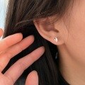 wholesale S925 Sterling Silver Diamond-Embedded Arc Earrings for Women, Korean Style Ins Wind Luxury Fashion Exquisite Earrings-0-3