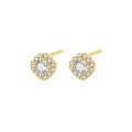 wholesale 925 Sterling Silver Geometric Micro-inlaid Zircon Earrings For Women,ins。-0-0