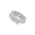 wholesale S925 Sterling Silver Fashion Carved Diamond Multi-Layer Ring for Women, High-End, Niche, Original, Ins Style, Elegant Twisted Silver Finger-0-7