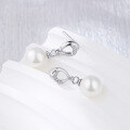 wholesale 925 Sterling Silver Light Luxury High-End Imitation Pearl Earrings with Elegant Tassel Design-0-2