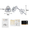 S925 Silver New Moissanite Rose Flower Stud Earrings-0-4