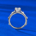 wholesale S925 Silver ZHUOZHIFAN New 1-Carat Round White Simulated Diamond Elegant Bridal Set Ring for Women-0-2