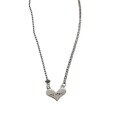 wholesale S925 metal women's heart-shaped necklace, Korean-style, ins minimalist, collarbone chain, student temperament, internet-famous, small fresh, niche-0-4