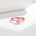 18k Rose Gold Plated S925 Silver 65mm Pink Moissanite Ring for Women-0-1