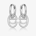 wholesale S925 Sterling Silver Letter Ear Clasp Fashion Minimalist High-End Oval Smooth Small Design Earrings-0-10