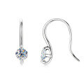 wholesale S925 Sterling Silver Cross-Border Europe and America New Style Moissanite Ear Hooks with High-End Design Sense, Fashionable and Elegant Trendy Earrings-0-4