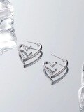 wholesale S925 Sterling Silver Trendy Minimalist Small Fresh Love Stud Earrings for Women, Versatile and Chic Summer Accessory-0-0