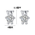 wholesale 999 Silver Cute Animal Pure Silver Stud Earrings Element Simple Minimalist Light Luxury Style Non-Removable Earrings-0-11