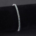 wholesale S925 Sterling Silver Gold-Plated, Forest-Inspired Whitening Green Moissanite Tennis Bracelet 3/4/5mm Hip-Hop Colorful Bracelet-0-0