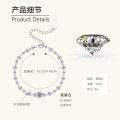 S925 Silver D Color Moissanite Bud Bracelet for Women Wholesale-0-4