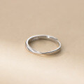 wholesale S925 Sterling Silver Fresh and Sweet Style Minimalist Diamond-Inlaid Heart Mobius Ring R02598-0-4