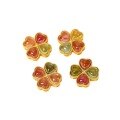 wholesale 925 Silver Gold-Plated, Ancient Silver, Gold-Plated, and Natural Crystal Tourmaline Four-Leaf Clover Beads Accessories-0-4