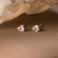wholesale S925 Sterling Silver Fresh and Sweet Ins Style Niche Design Exquisite Single Diamond Love Earring M05774-0-1