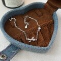 wholesale S925 Sterling Silver Bow Bracelet for Women, Minimalist and Dainty Small Fresh Style Delicate Best Friend Jewelry, Korean Version-0-4