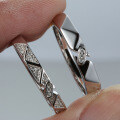 Sterling Silver 1 Carat Moissanite Couple's Ring Proposal Birthday Gift-0-2